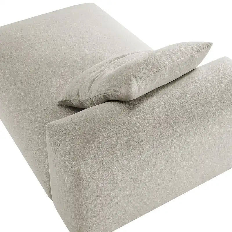 Chaise longue modulare imbottita senza braccioli