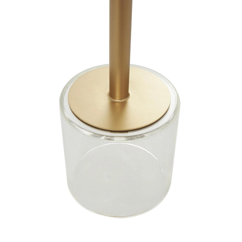 Tavolino laterale in acrilico con supporto rialzato color oro — Trasparente